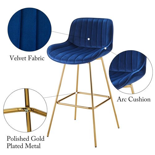 Everly Quinn Neuhaus Swivel 28.94'' Bar Stool & Reviews Wayfair